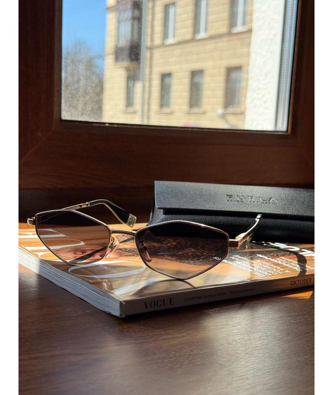 FURLA Золотые солнцезащитные очки, фото 4