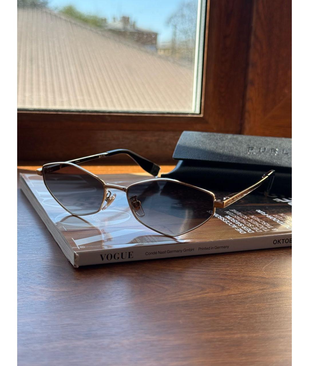 FURLA Золотые солнцезащитные очки, фото 3