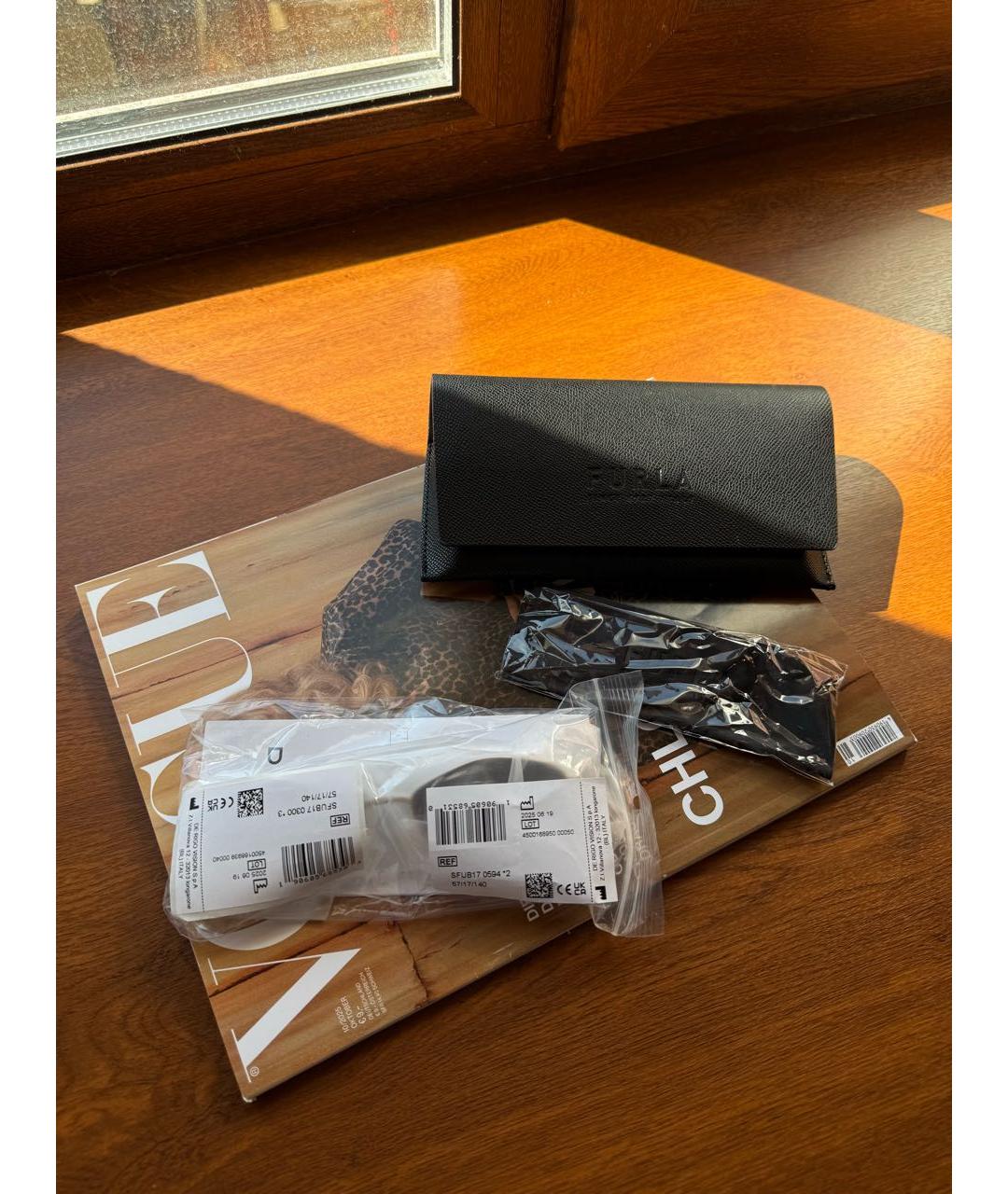 FURLA Золотые солнцезащитные очки, фото 8