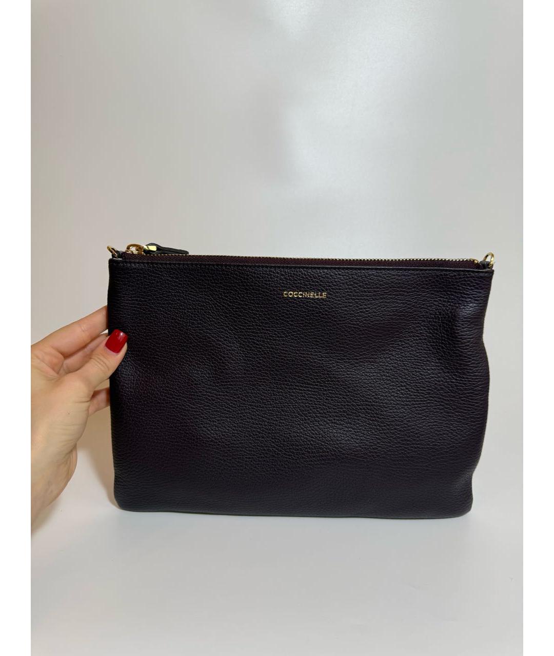 COCCINELLE Фиолетовая кожаная сумка через плечо, фото 5