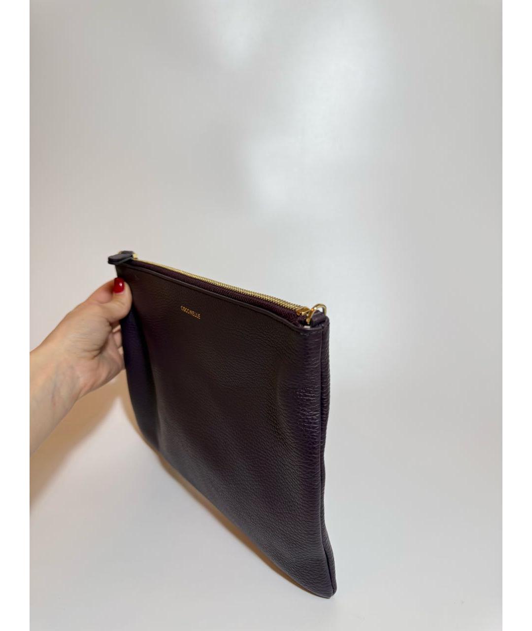 COCCINELLE Фиолетовая кожаная сумка через плечо, фото 2