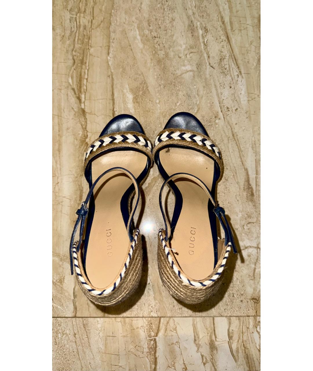 GUCCI Кожаные босоножки, фото 3