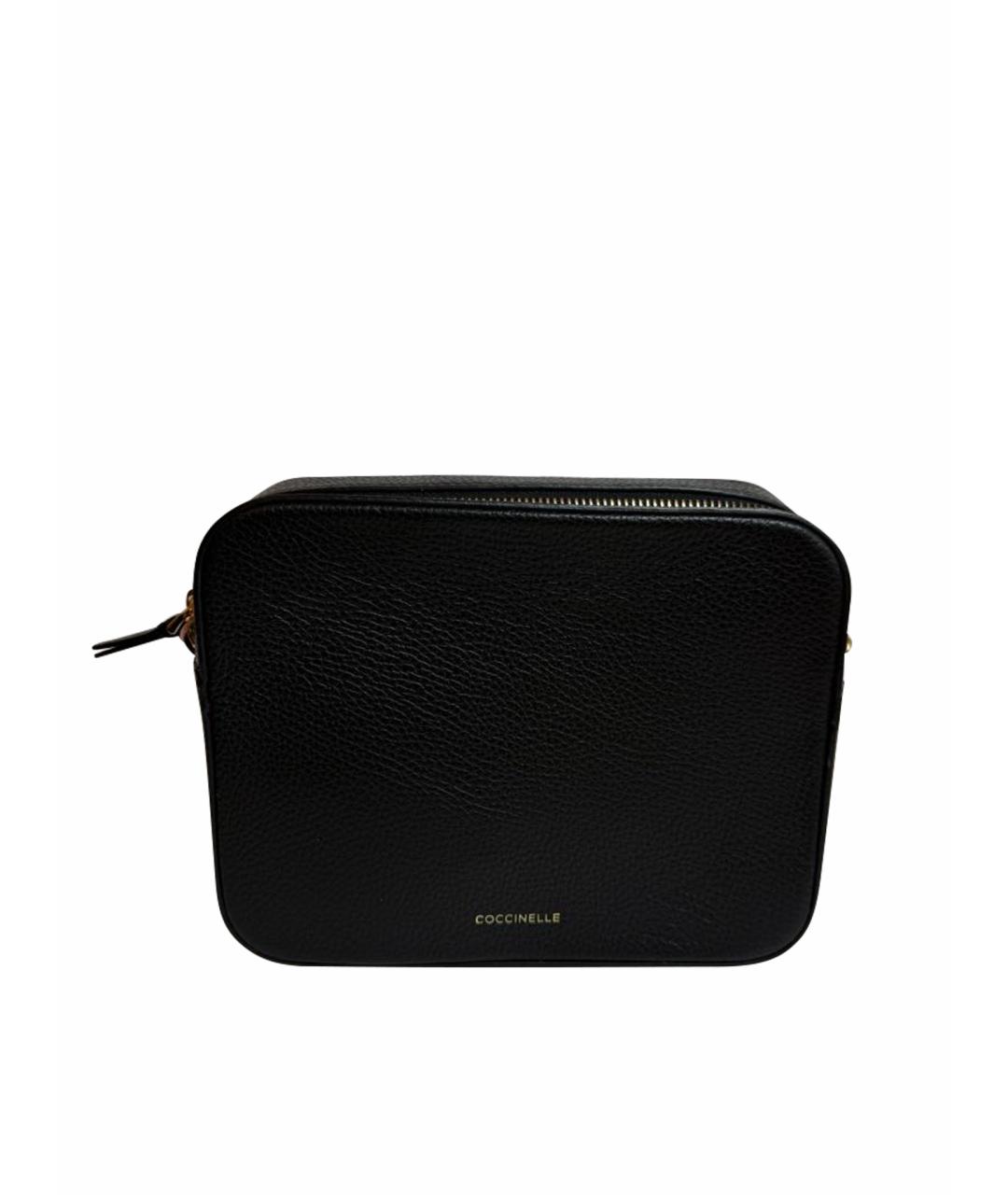 COCCINELLE Черная кожаная сумка через плечо, фото 1