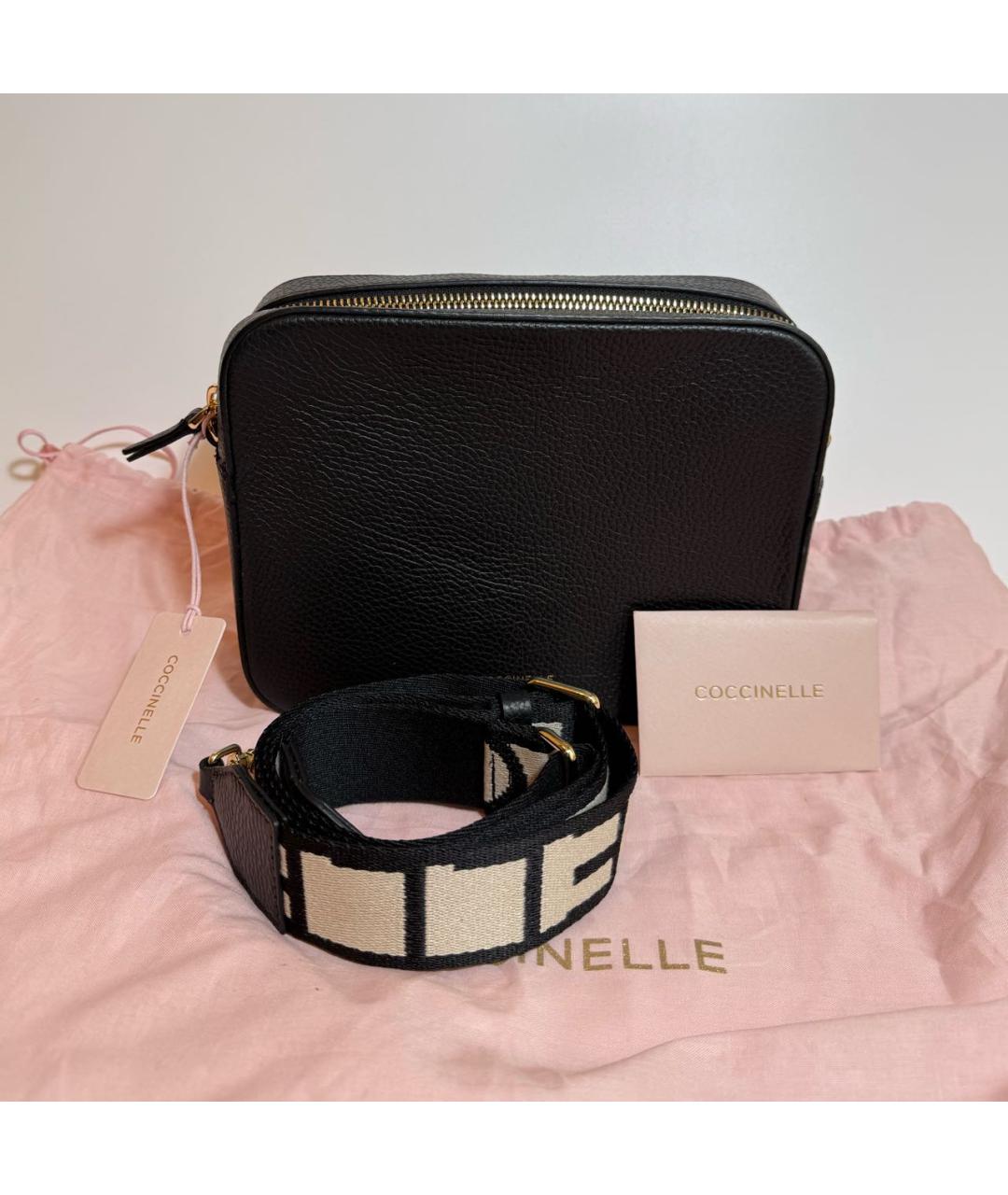 COCCINELLE Черная кожаная сумка через плечо, фото 5