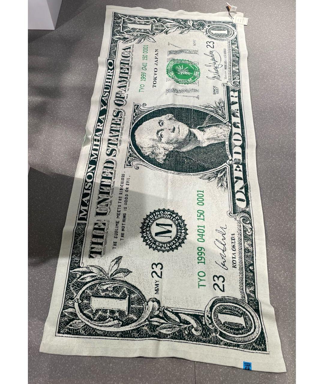 MAISON MIHARA YASUHIRO Зеленый хлопковый шарф, фото 3