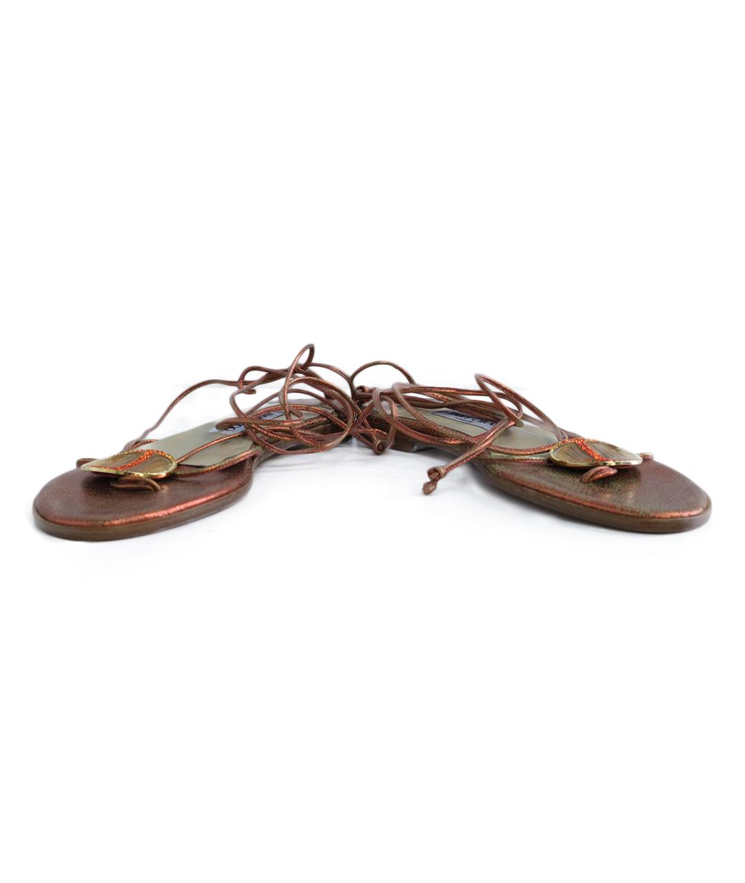 JIMMY CHOO Красные кожаные сандалии, фото 4