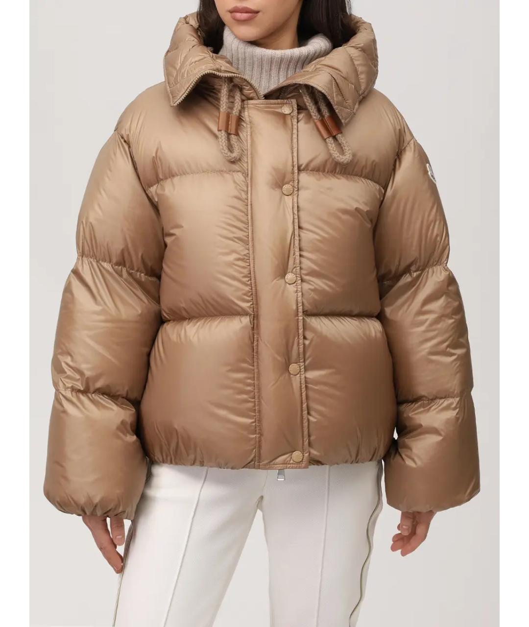 MONCLER Бежевый пуховик, фото 4