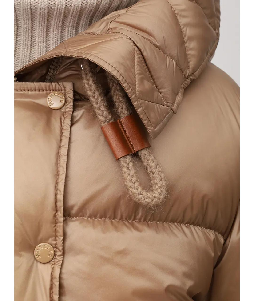 MONCLER Бежевый пуховик, фото 5