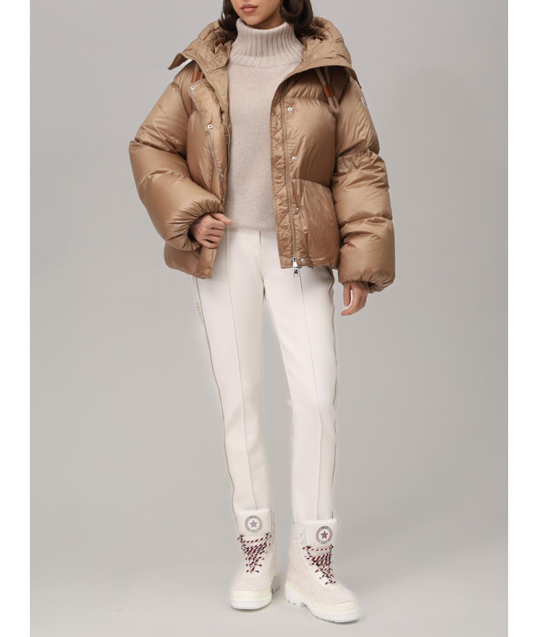 MONCLER Бежевый пуховик, фото 2