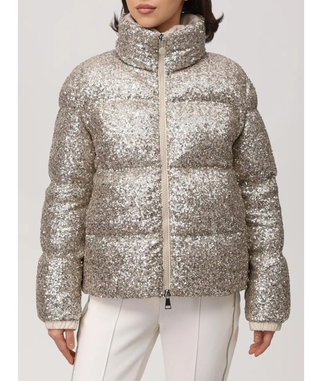 MONCLER Золотой пуховик, фото 4