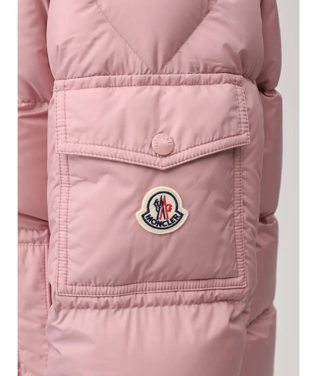MONCLER Розовый пуховик, фото 5