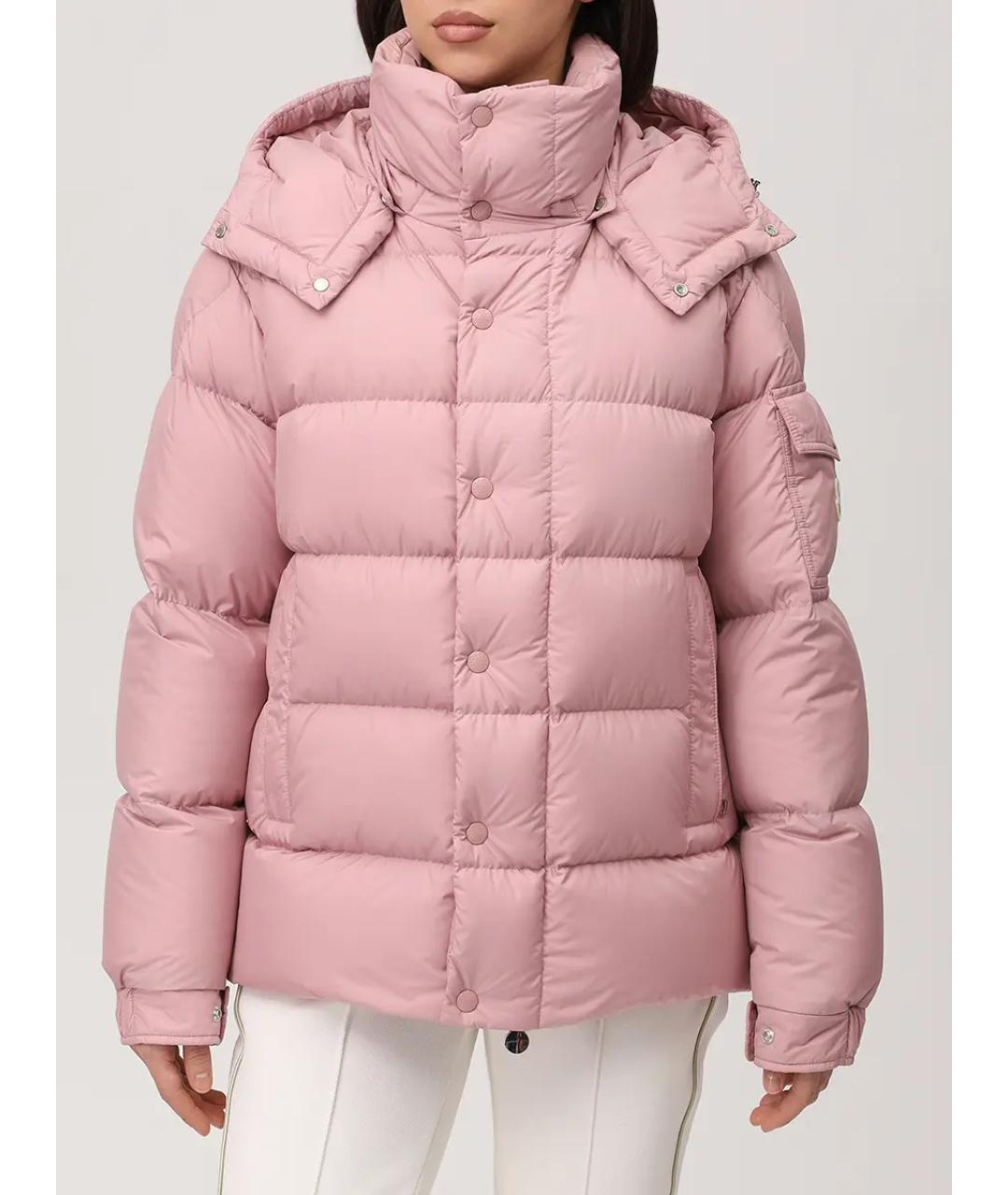 MONCLER Розовый пуховик, фото 4