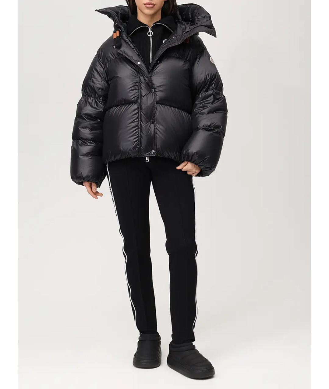 MONCLER Черный пуховик, фото 2