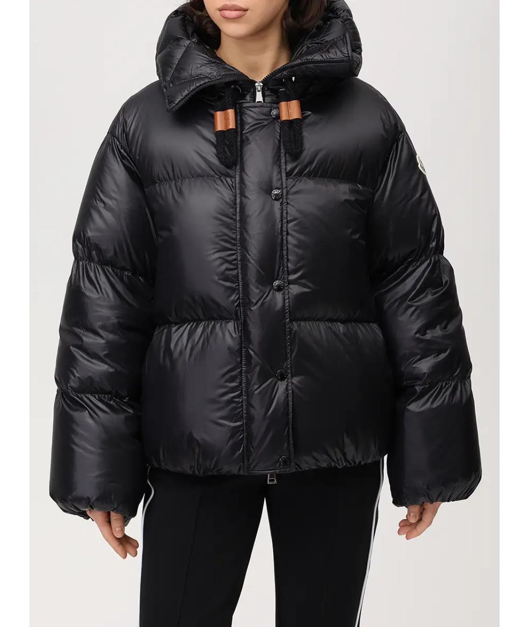 MONCLER Черный пуховик, фото 4