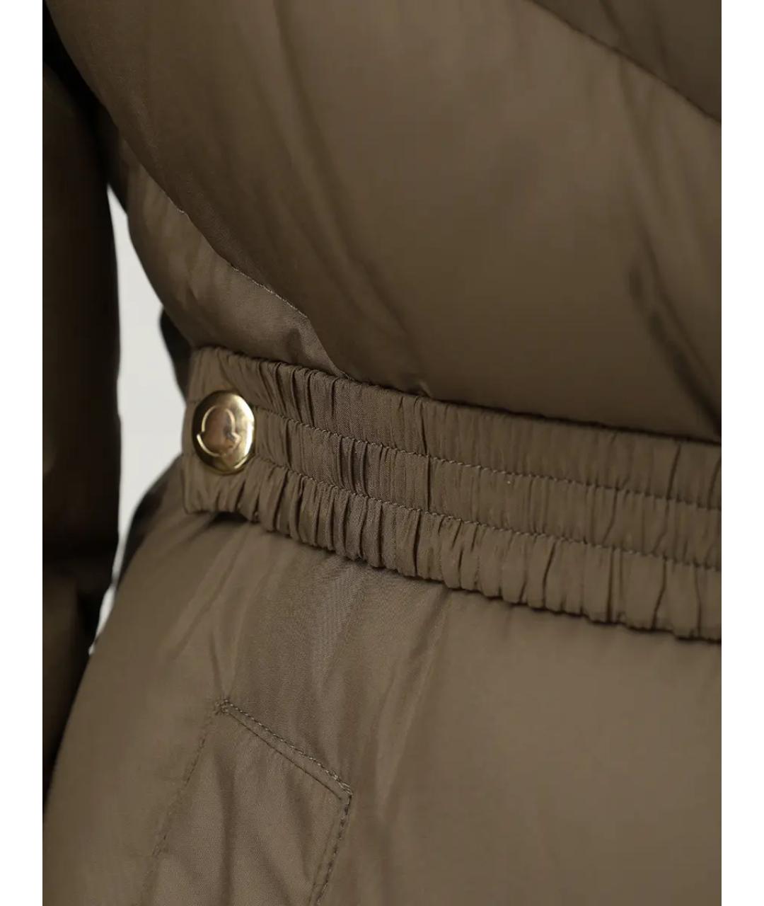 MONCLER Коричневый пуховик, фото 6