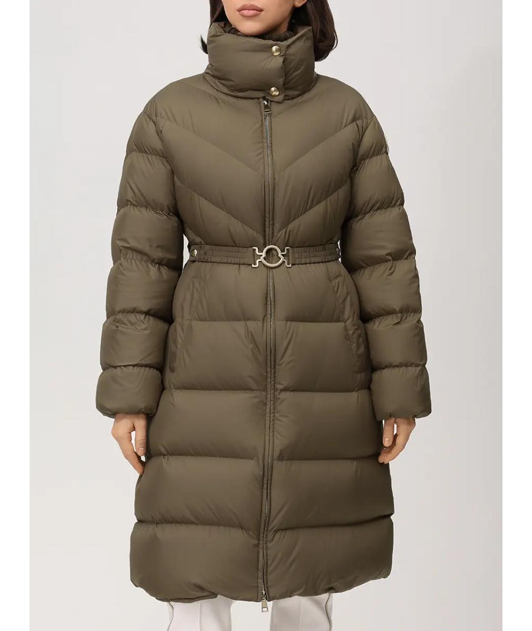 MONCLER Коричневый пуховик, фото 4