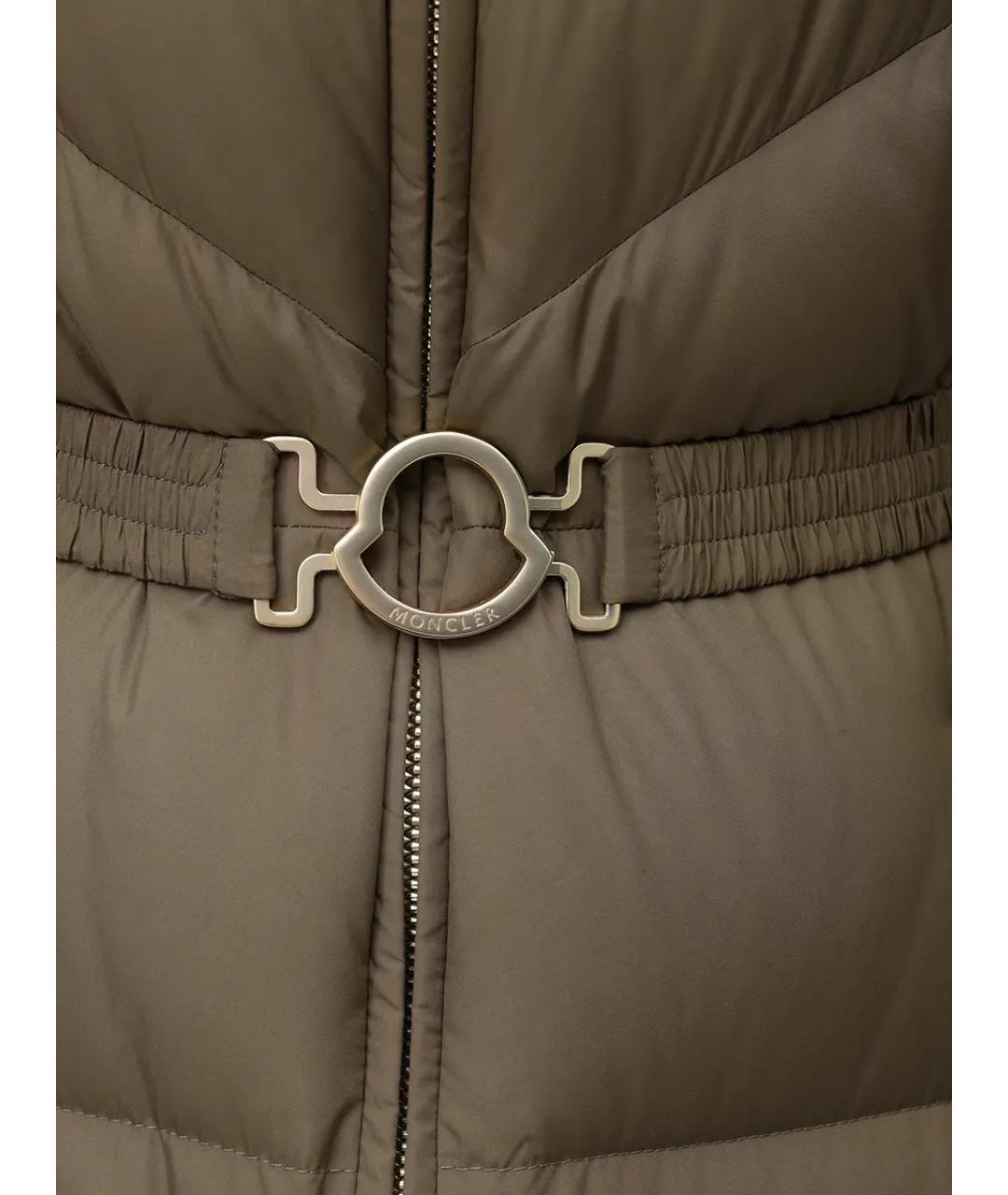 MONCLER Коричневый пуховик, фото 5