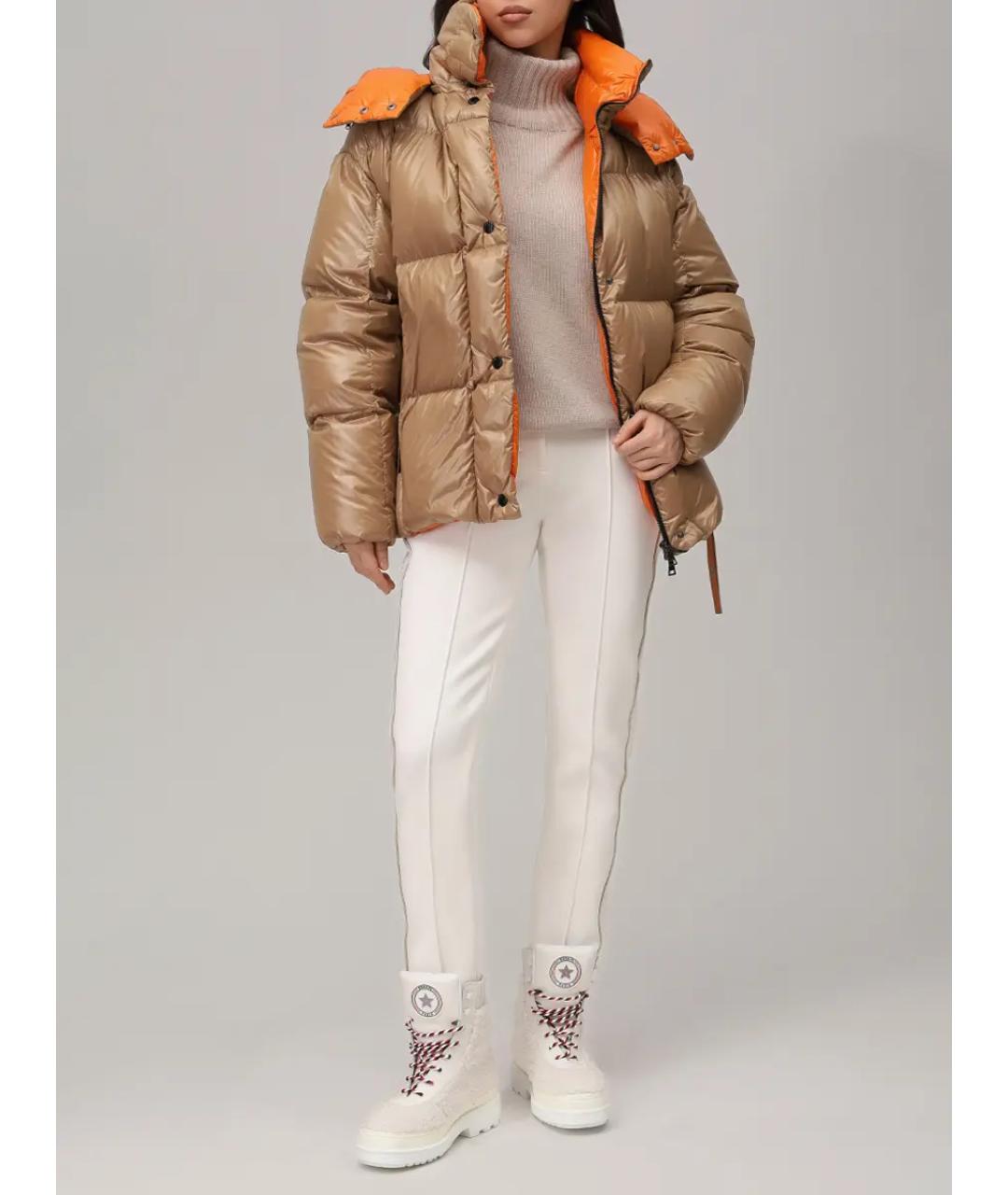 MONCLER Бежевый пуховик, фото 2