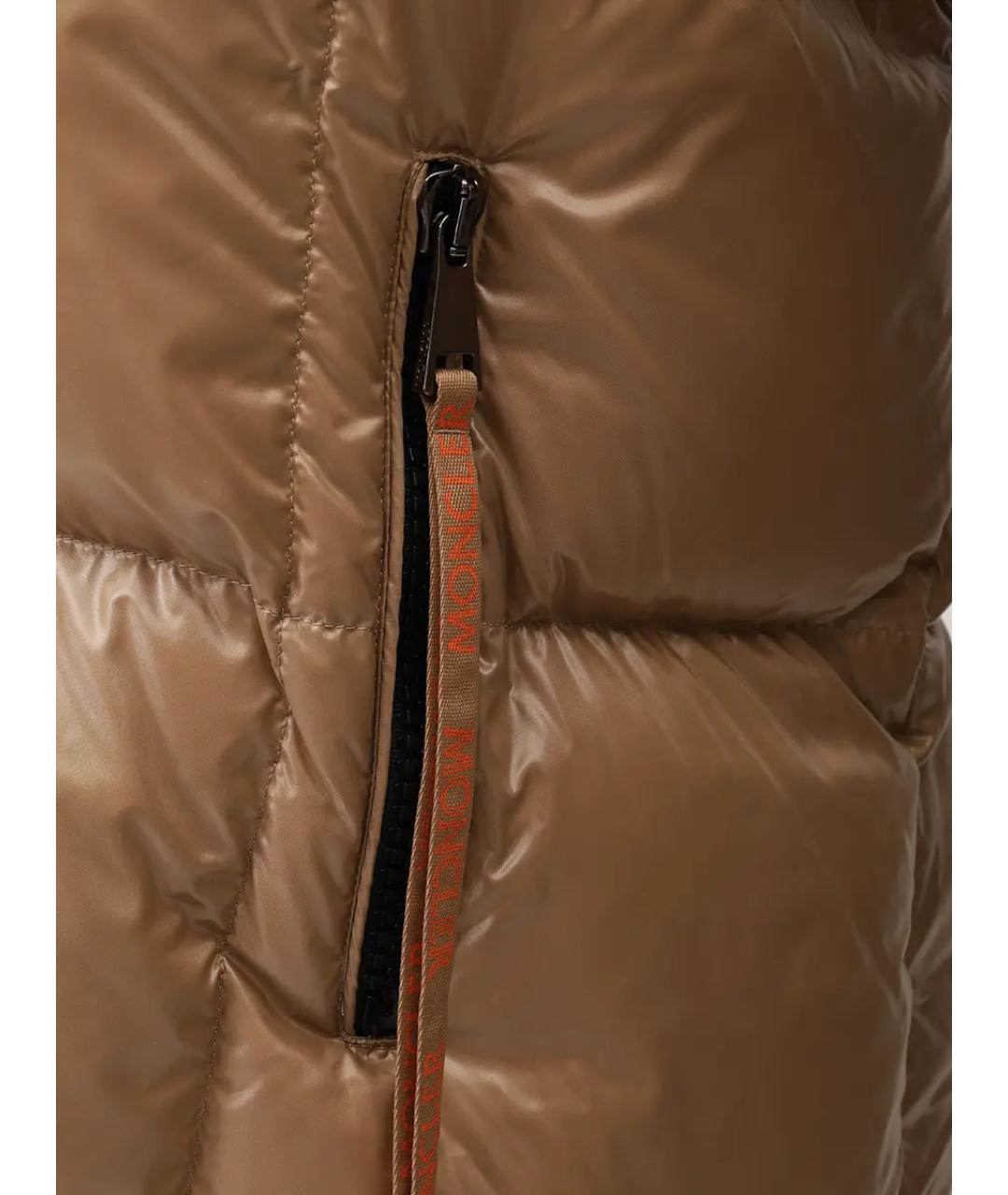 MONCLER Бежевый пуховик, фото 5