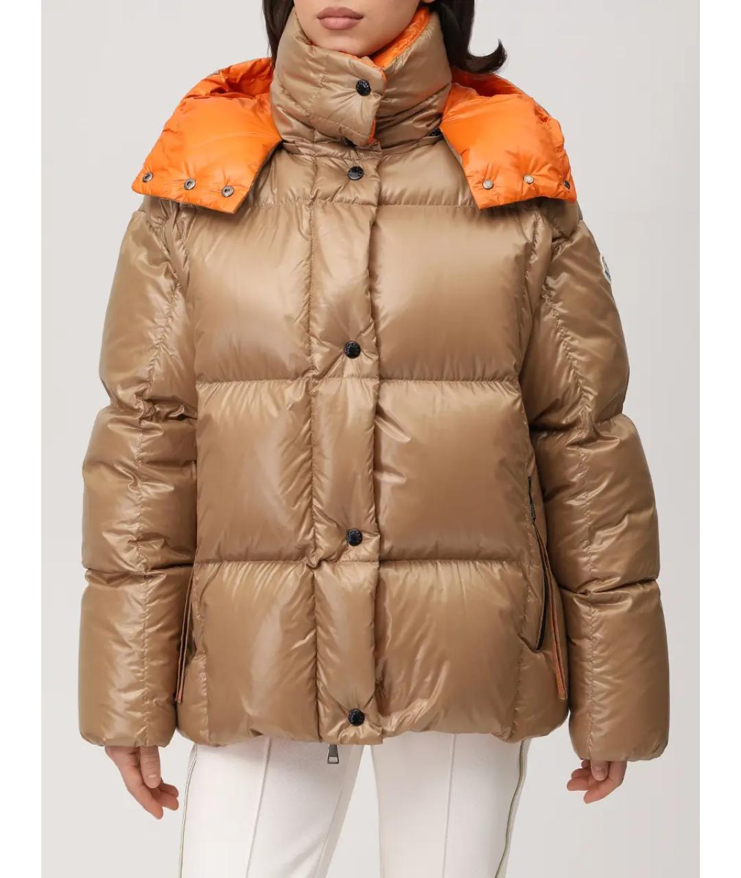 MONCLER Бежевый пуховик, фото 4