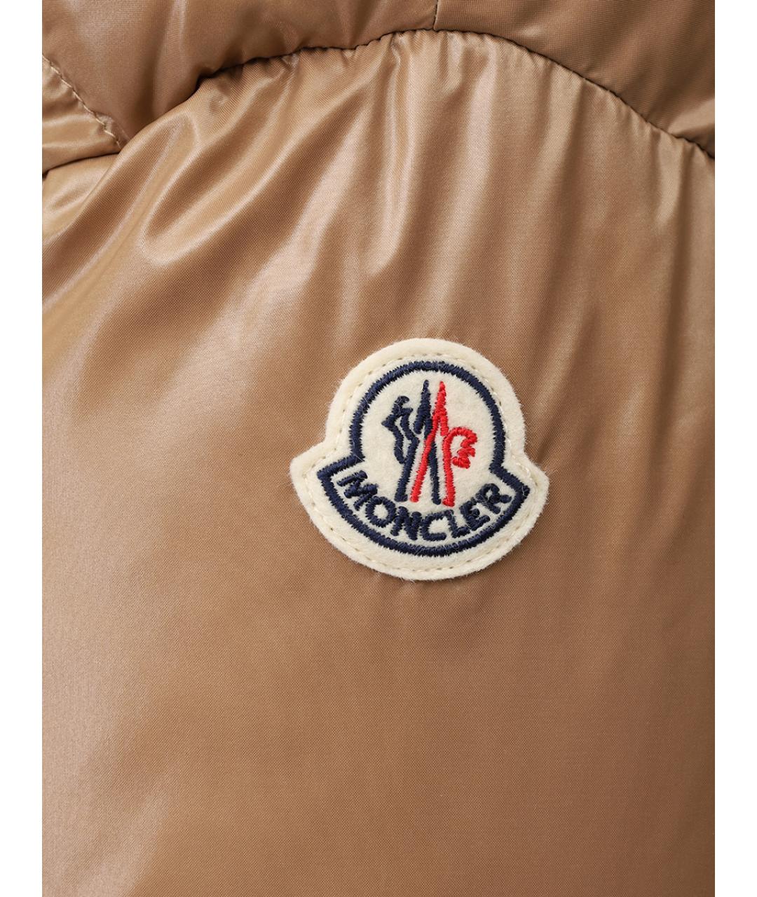 MONCLER Бежевый пуховик, фото 6