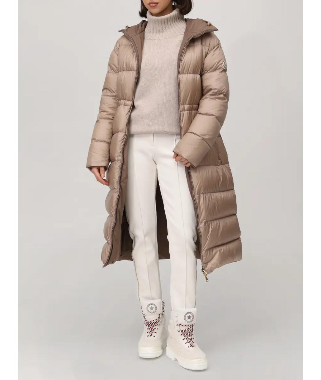MONCLER Бежевый пуховик, фото 2
