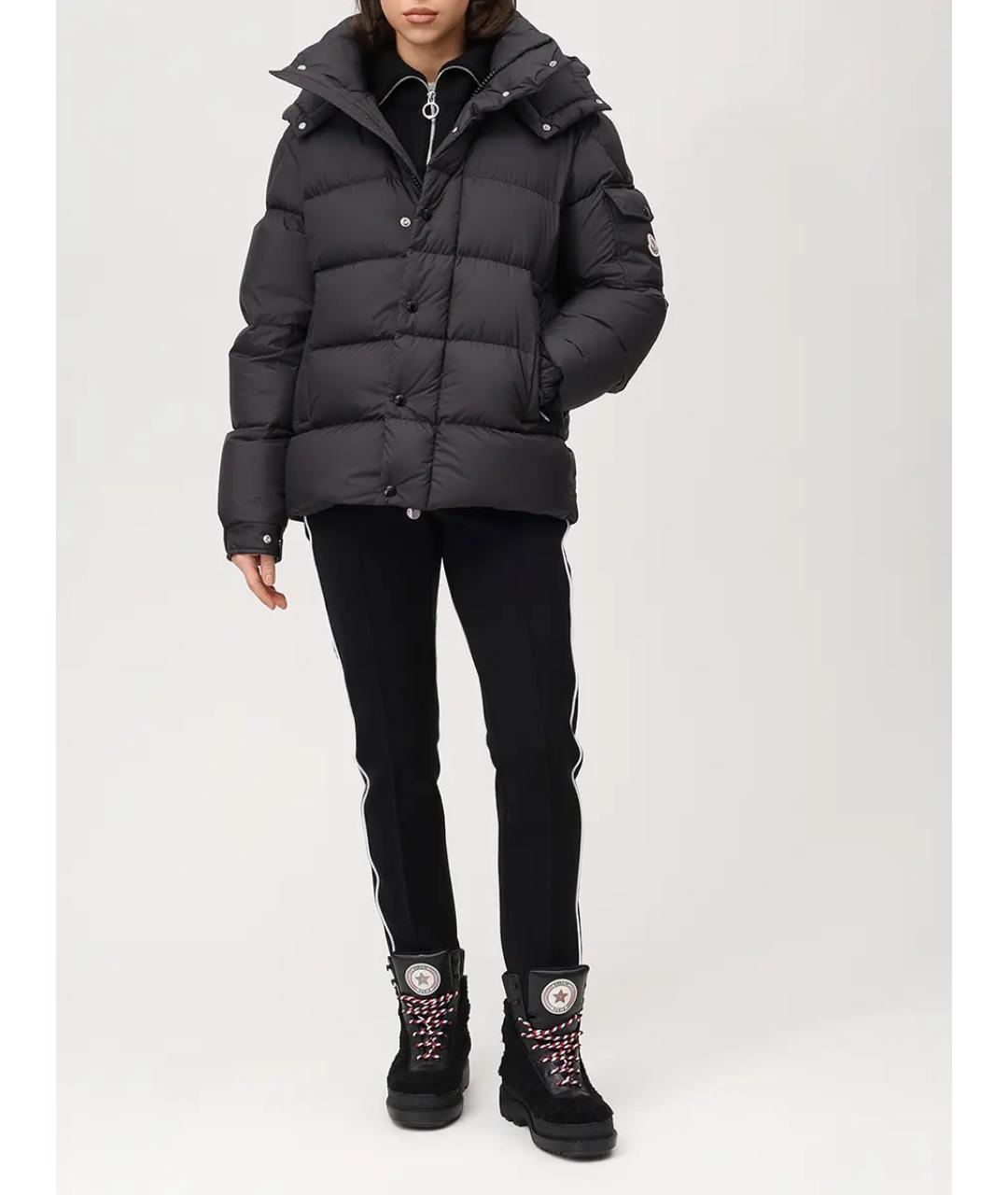 MONCLER Черный пуховик, фото 2