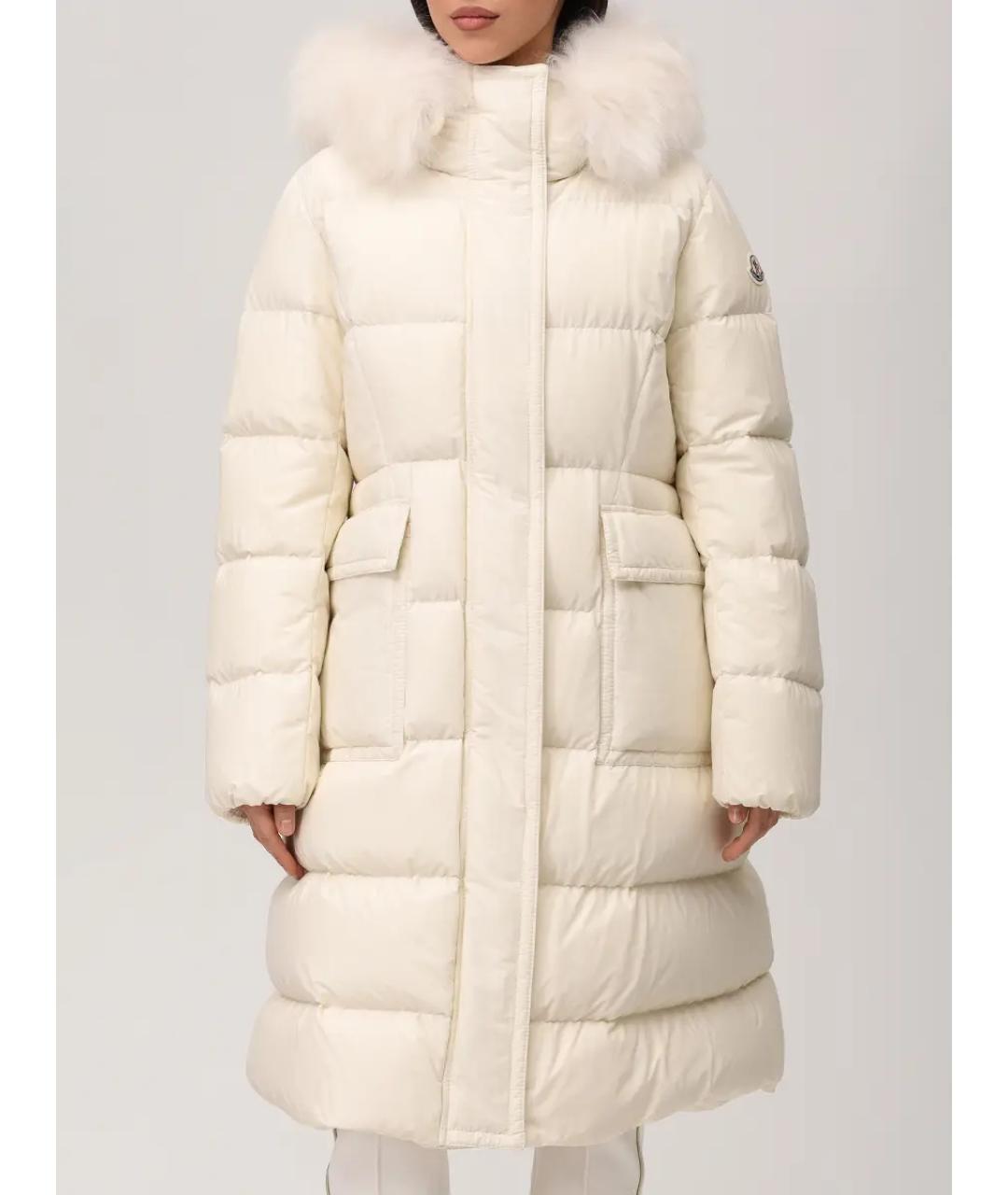 MONCLER Белый пуховик, фото 4