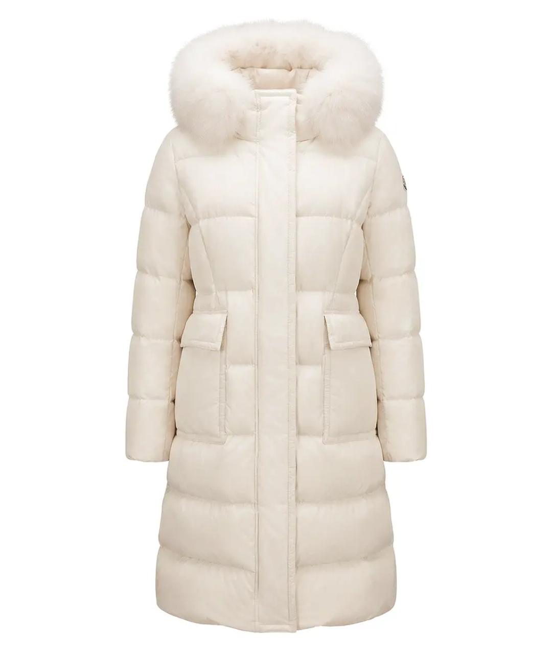 MONCLER Белый пуховик, фото 1