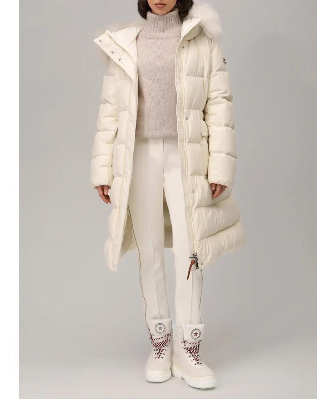 MONCLER Белый пуховик, фото 2