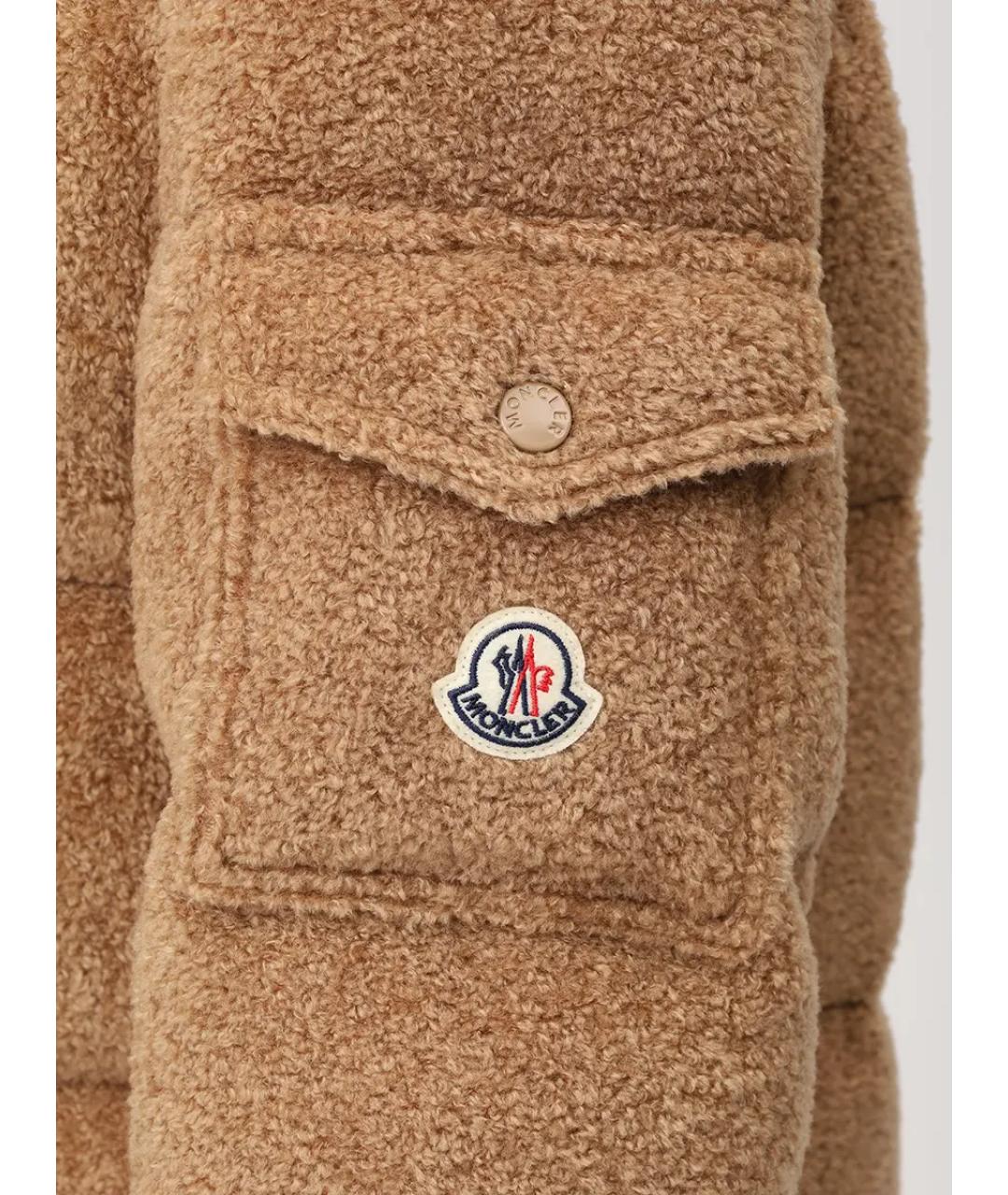 MONCLER Коричневый пуховик, фото 5
