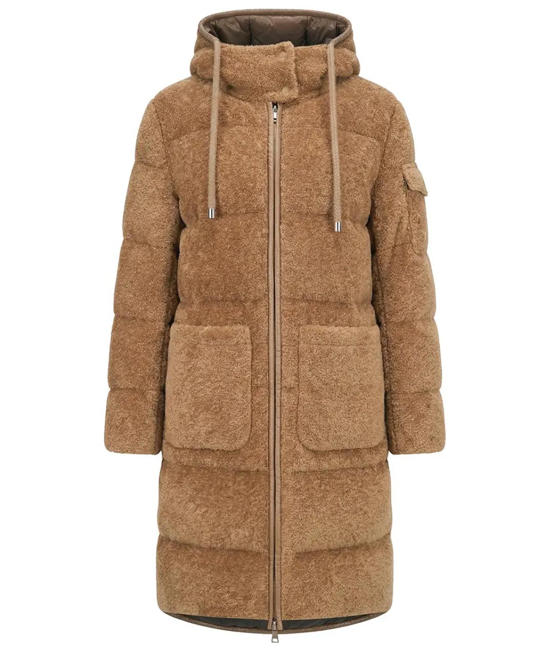 MONCLER Коричневый пуховик, фото 1