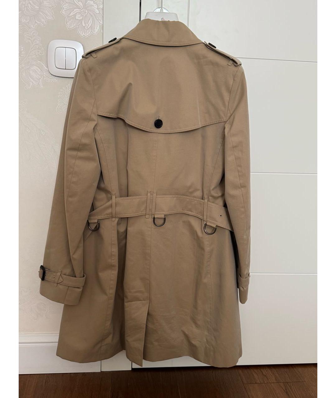 BURBERRY Бежевый хлопковый тренч/плащ, фото 2