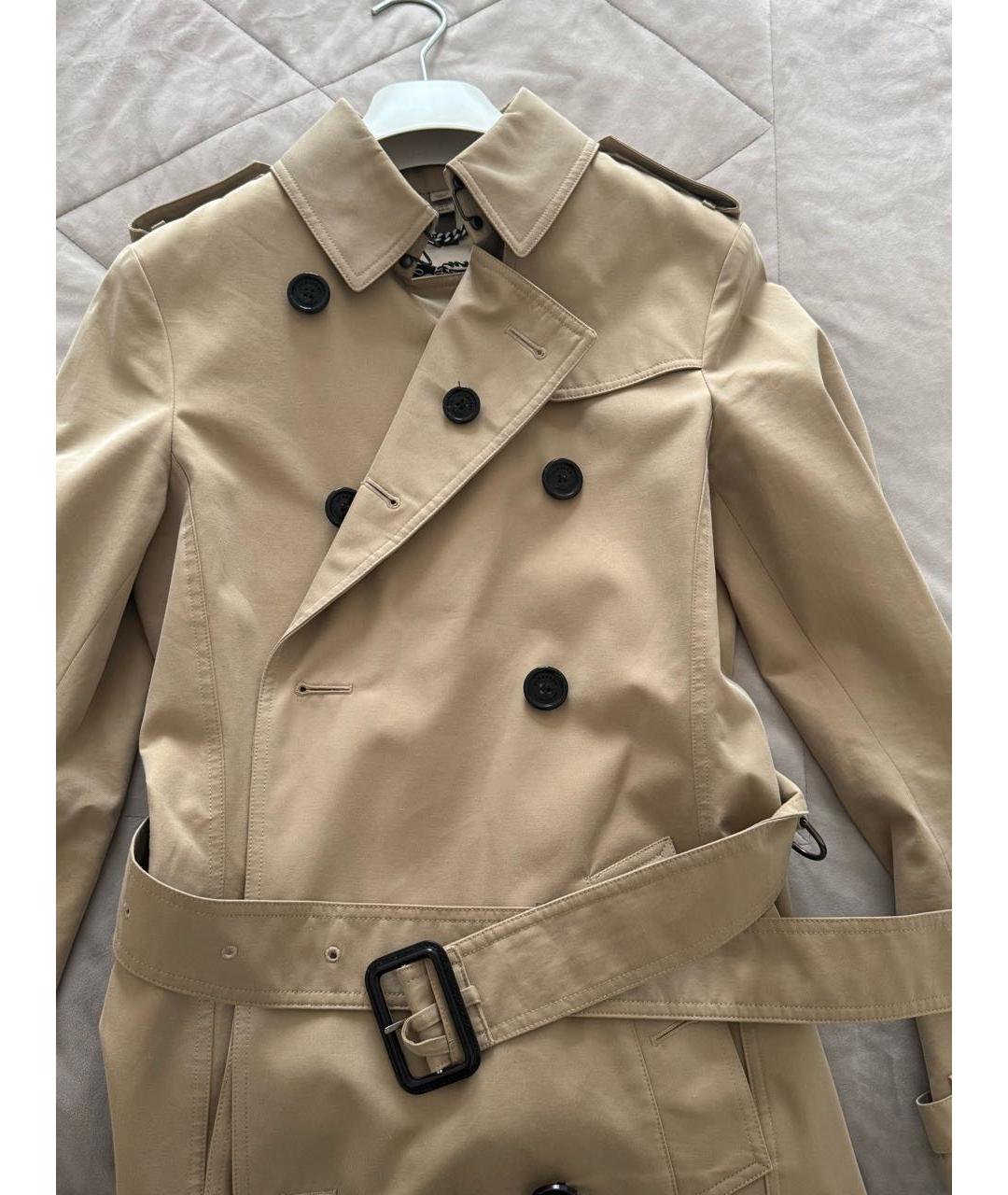 BURBERRY Бежевый хлопковый тренч/плащ, фото 4