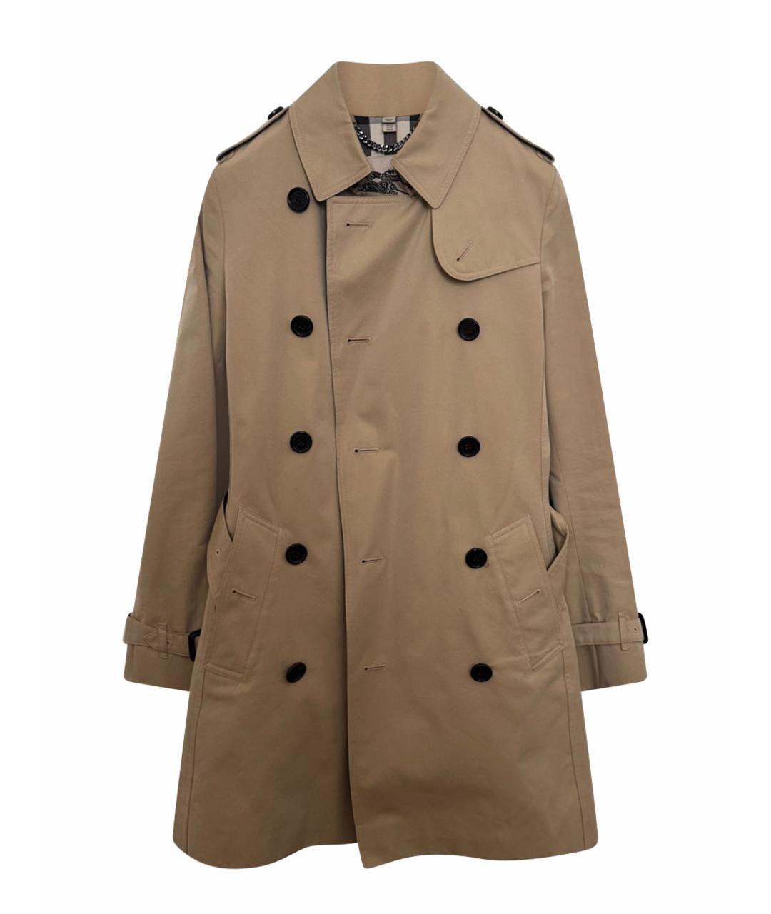 BURBERRY Бежевый хлопковый тренч/плащ, фото 1