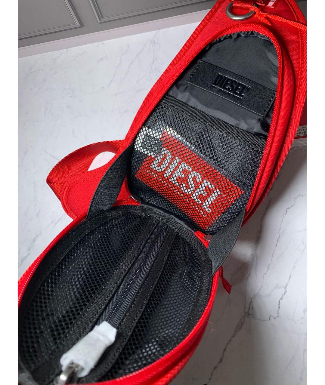 DIESEL Красная поясная сумка, фото 5