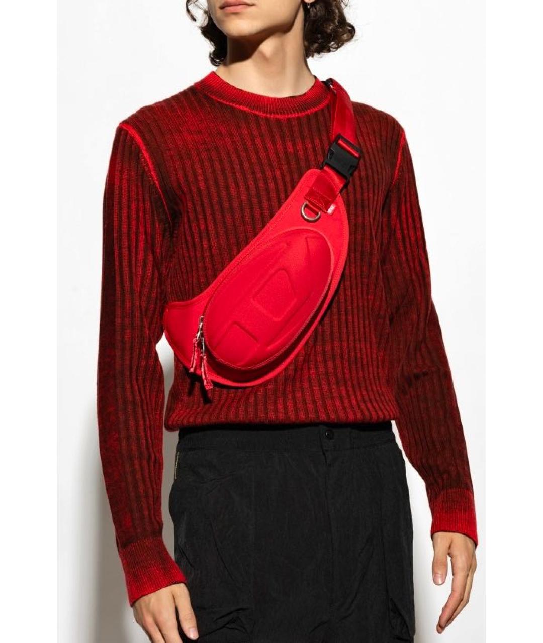 DIESEL Красная поясная сумка, фото 8