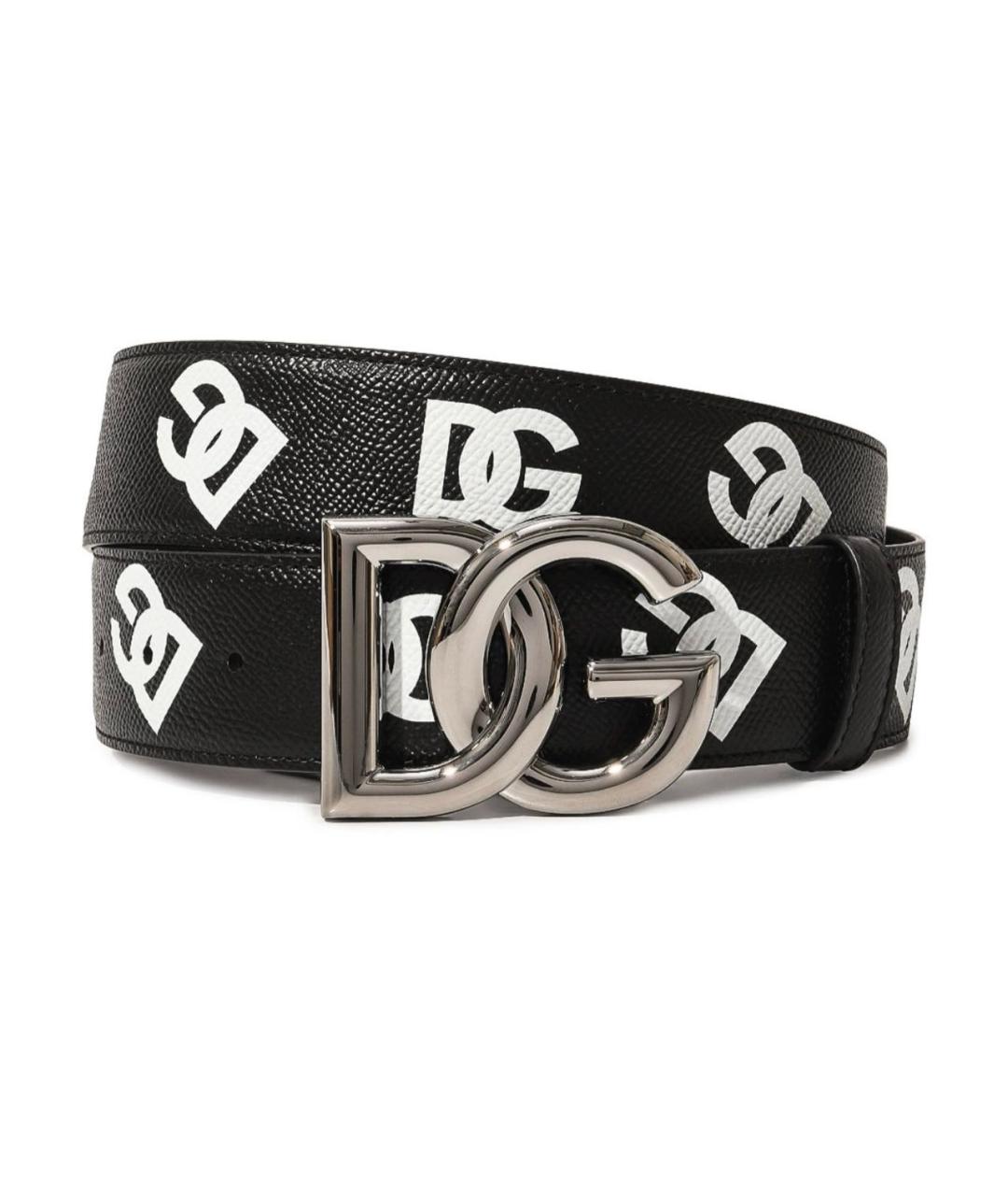 DOLCE&GABBANA Черный кожаный ремень, фото 1