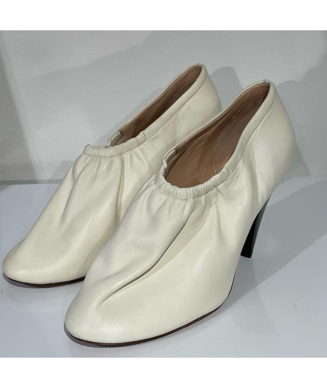 CELINE Белые кожаные ботильоны, фото 3