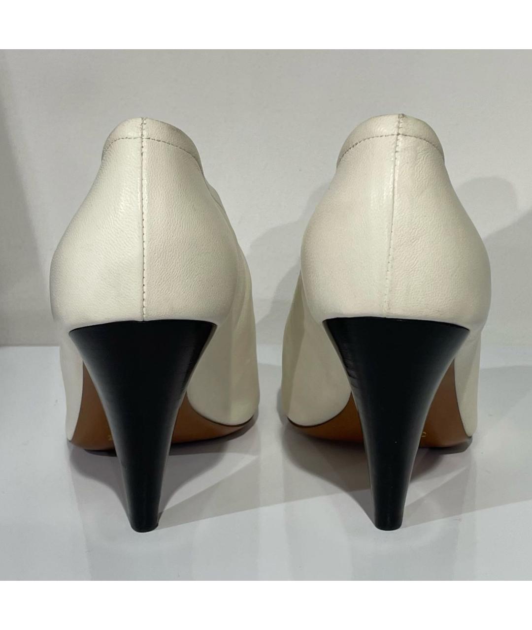 CELINE Белые кожаные ботильоны, фото 4