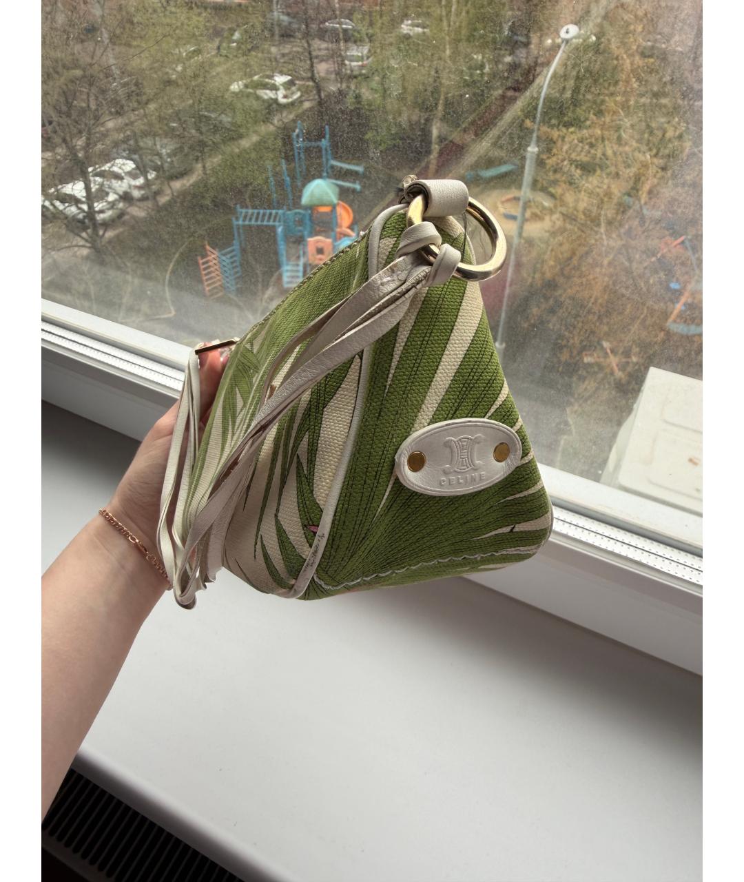 CELINE Мульти кожаная сумка с короткими ручками, фото 4