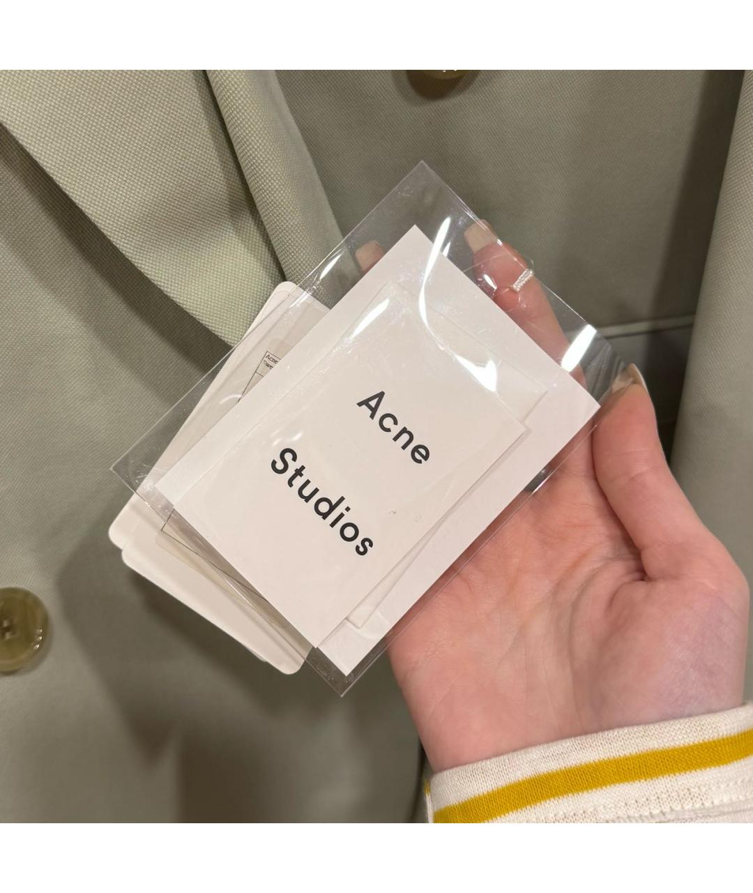 ACNE STUDIOS Салатовый хлопковый костюм с брюками, фото 4