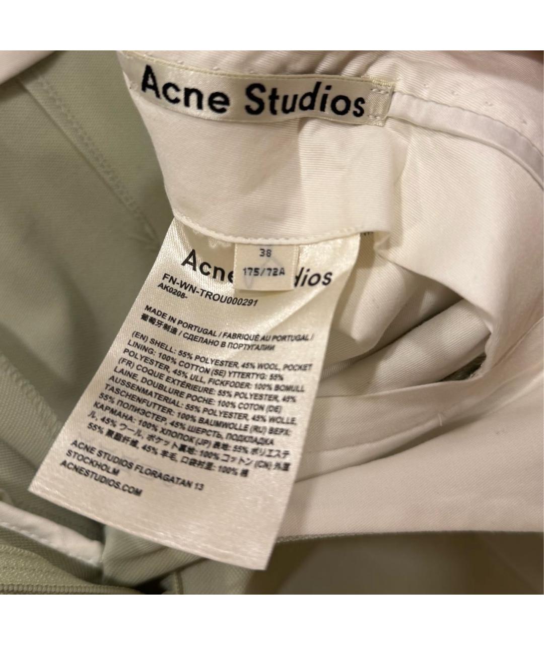 ACNE STUDIOS Салатовый хлопковый костюм с брюками, фото 5