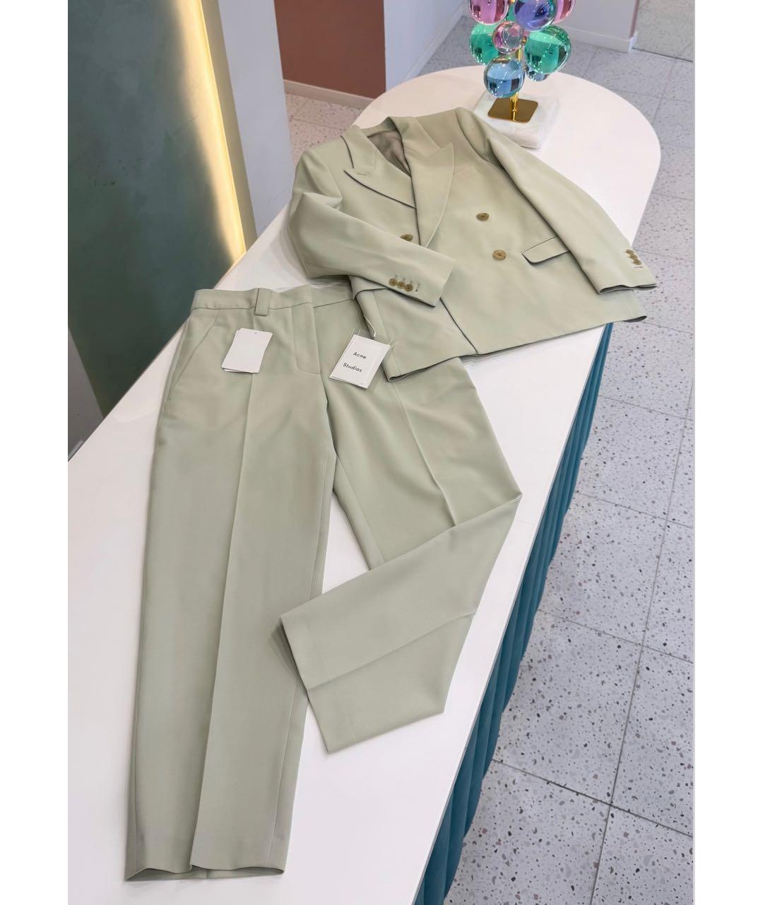 ACNE STUDIOS Салатовый хлопковый костюм с брюками, фото 6