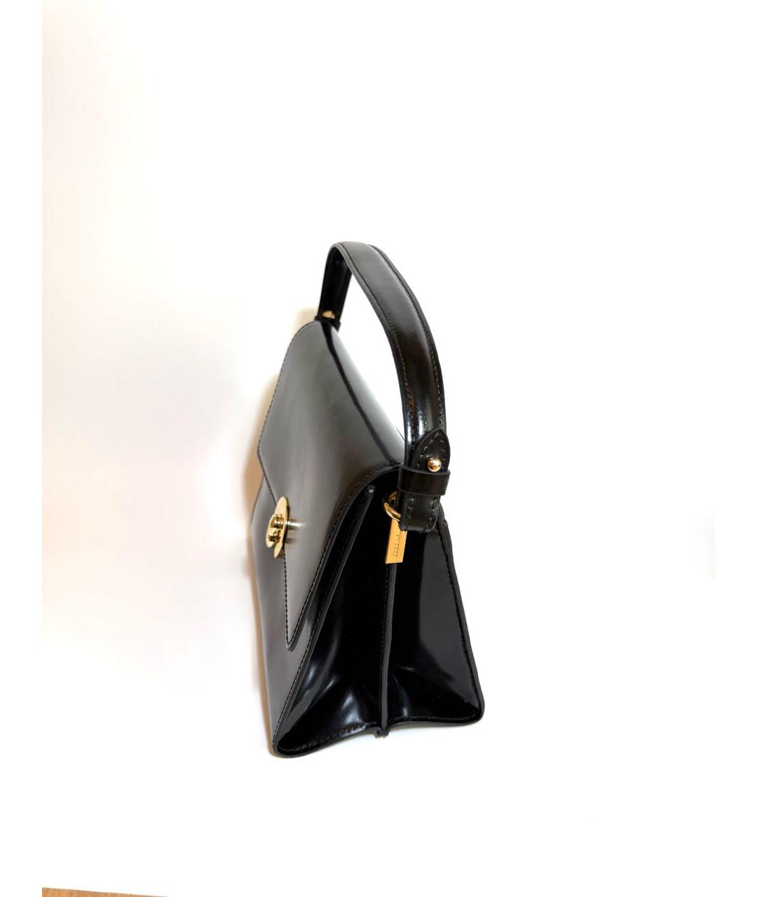 COCCINELLE Черная сумка через плечо из лакированной кожи, фото 2