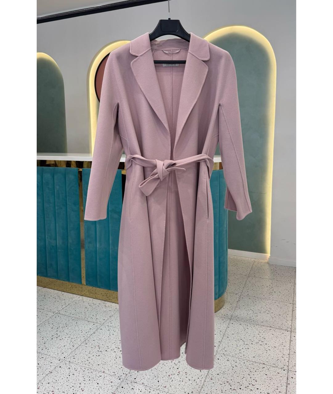 'S MAX MARA Розовое шерстяное пальто, фото 7