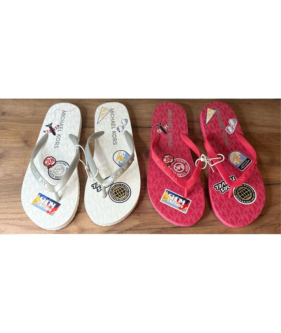 MICHAEL KORS Белые шлепанцы, фото 7