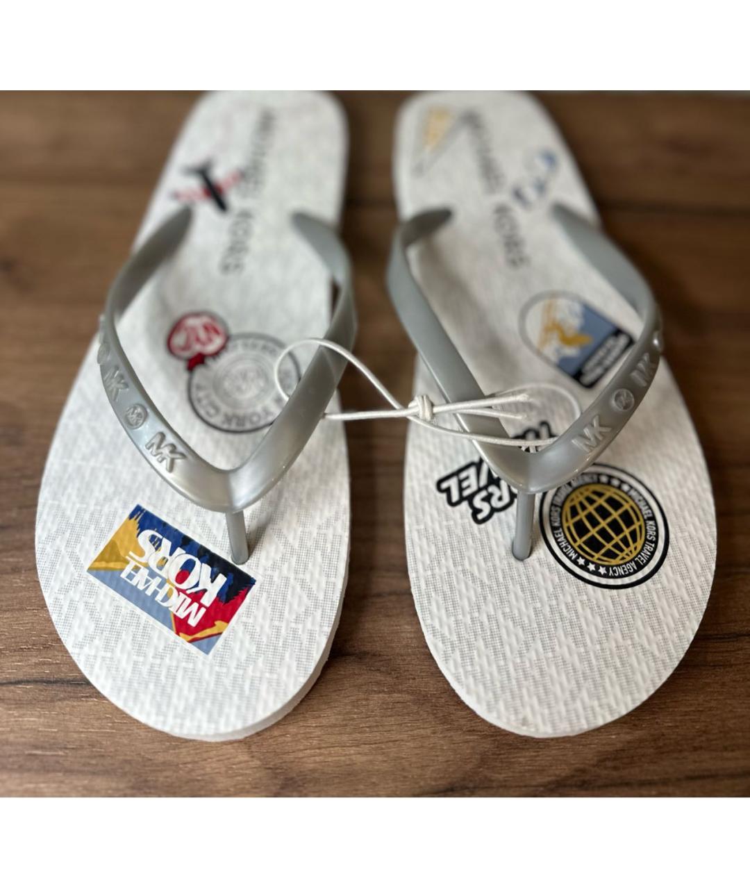 MICHAEL KORS Белые шлепанцы, фото 2