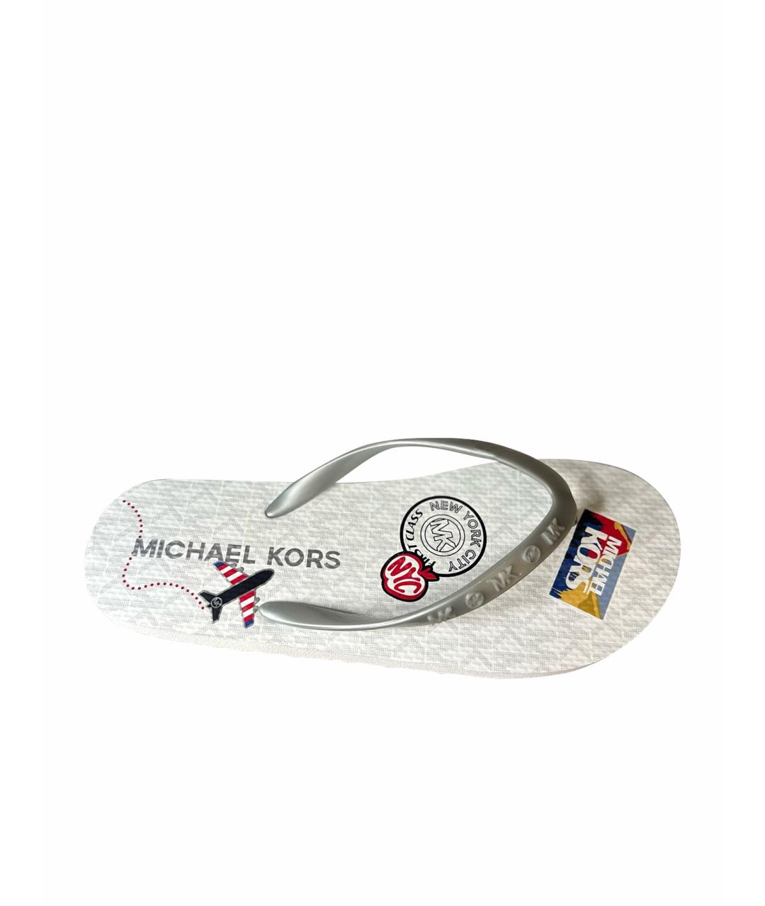 MICHAEL KORS Белые шлепанцы, фото 1