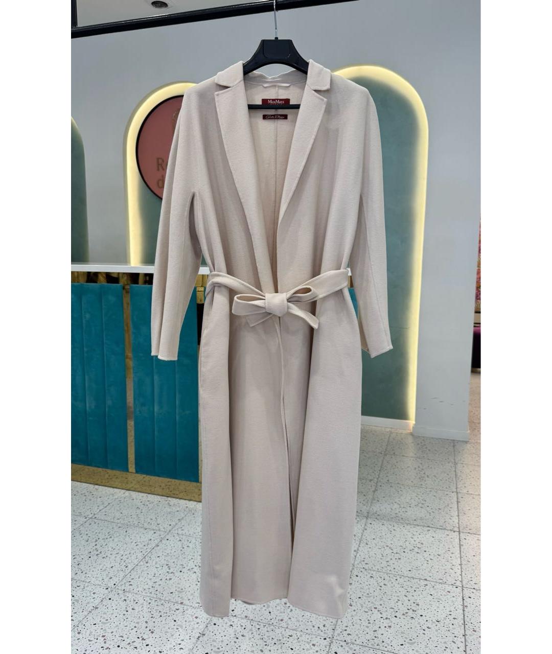 MAX MARA STUDIO Бежевое шерстяное пальто, фото 8